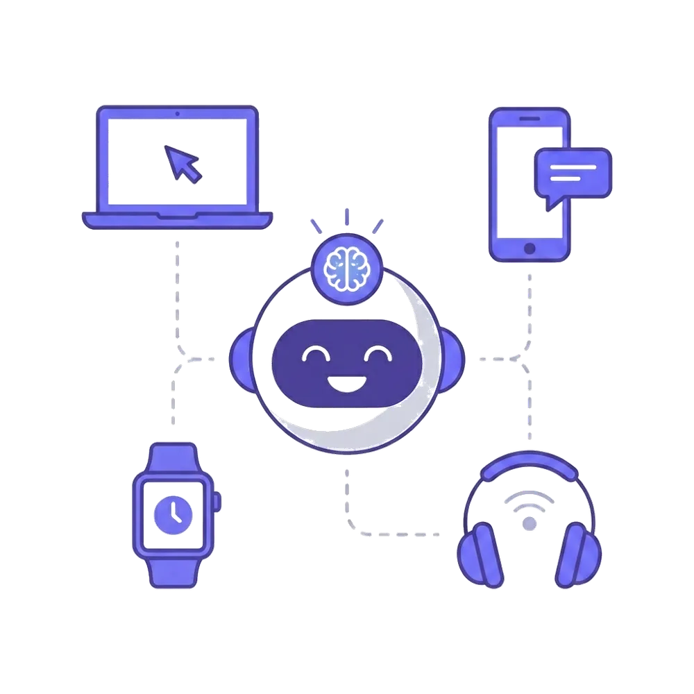 Ilustración del asistente EasyChoose recomendando tecnología según uso y presupuesto