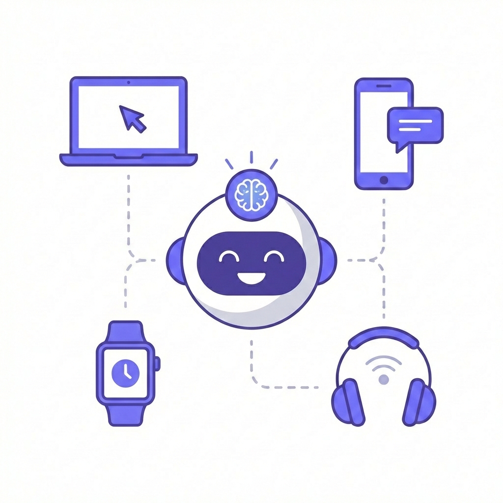 Asistente IA EasyChoose mostrando recomendaciones de portátiles y móviles